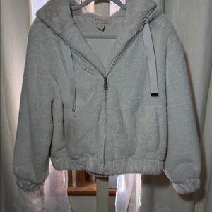 Philosophy Fluffy White Woman’s jacket.